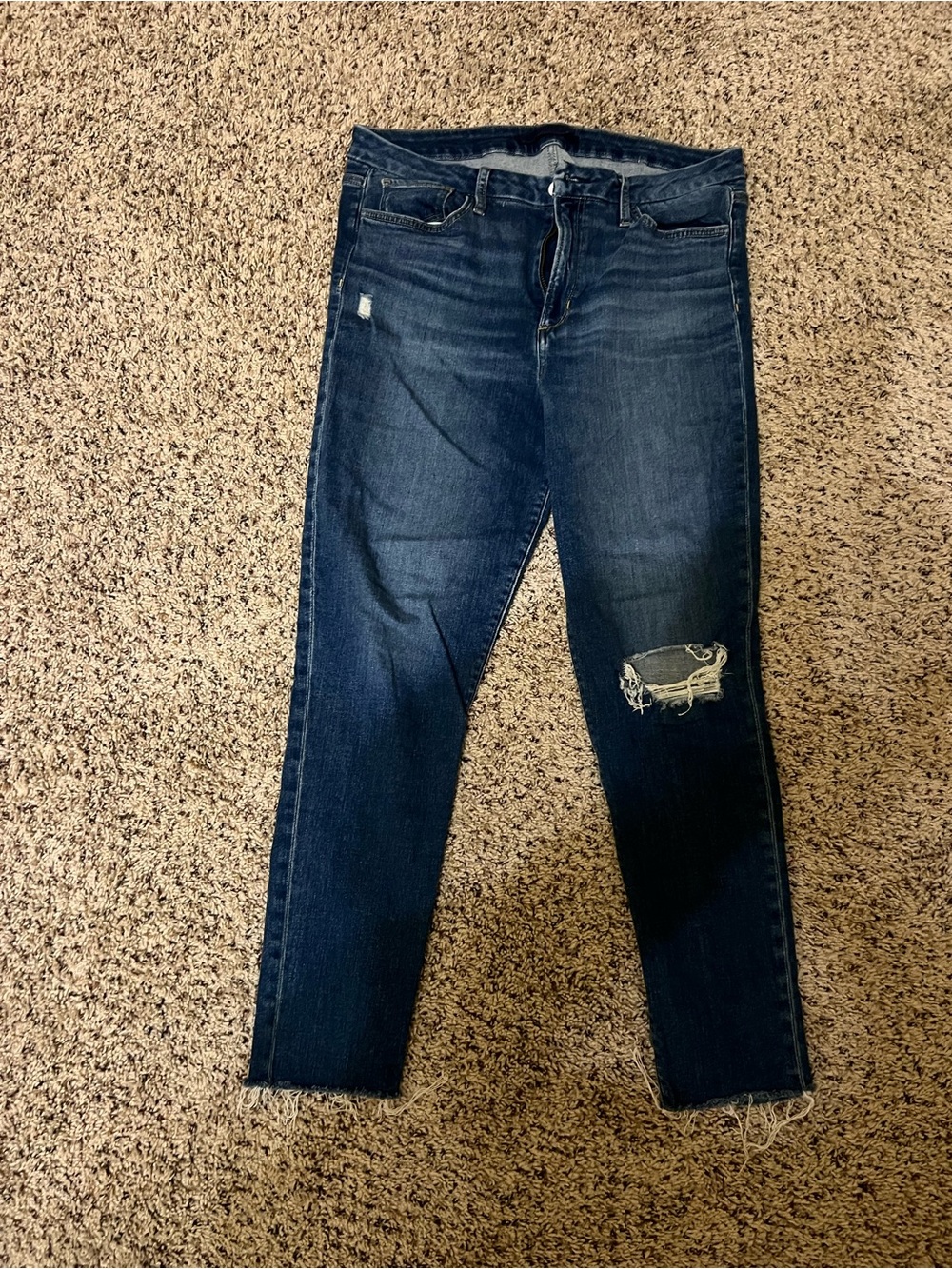 Joe's Jeans Dark Blue Skinny Distressed Jeans